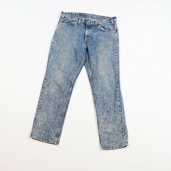 Vintage 80s Levis 305 Orange Tab Acid Wash Jeans